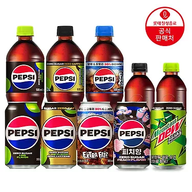 [카카오] 펩시 제로 카페인 210ml 30캔 + 355ml 24캔